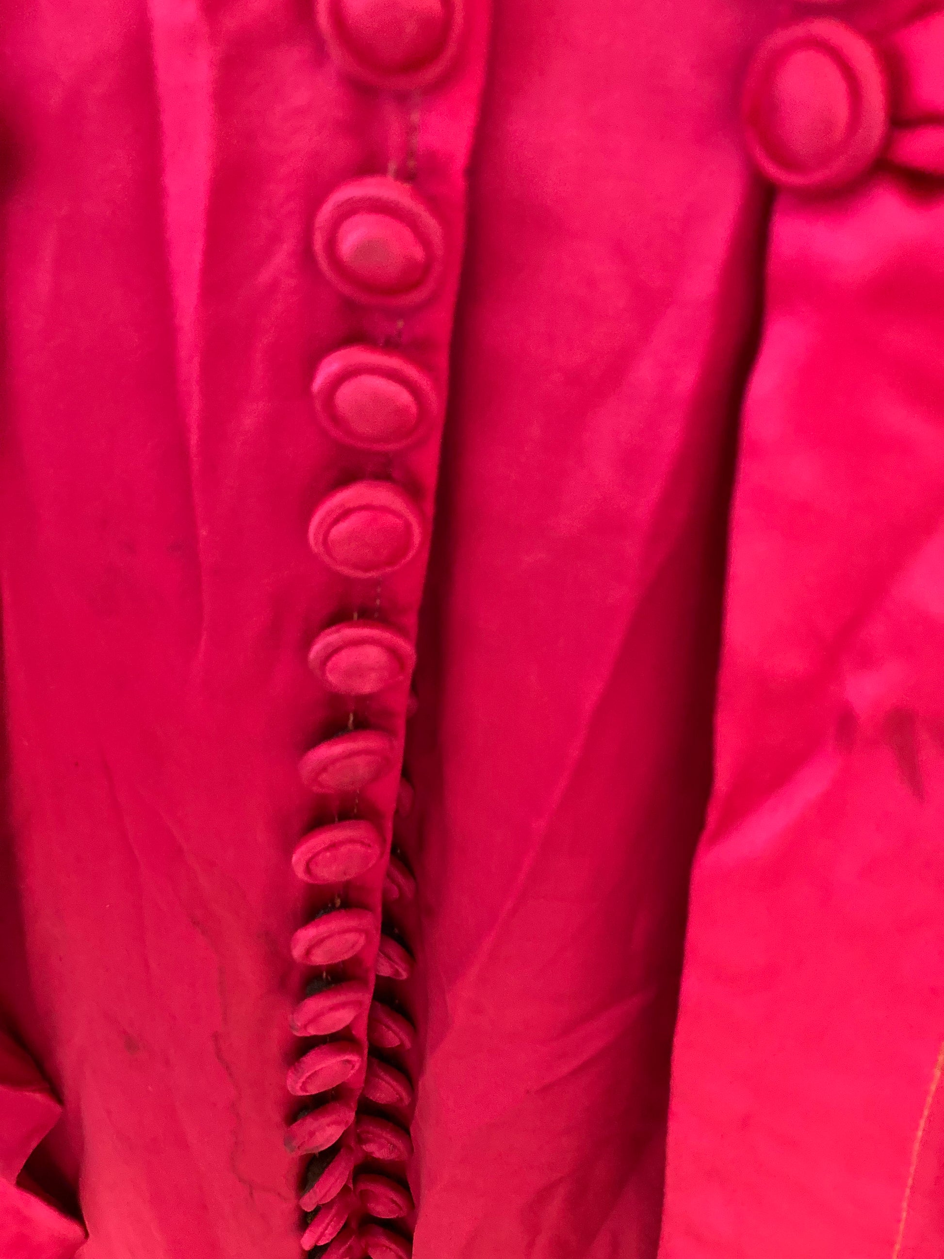 Shocking pink Edwardian era dress