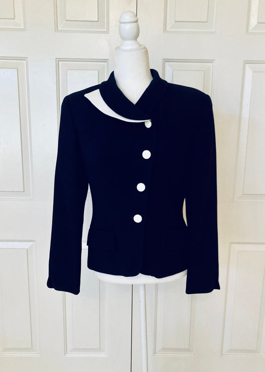 Vintage Dior chic navy jacket 80 s